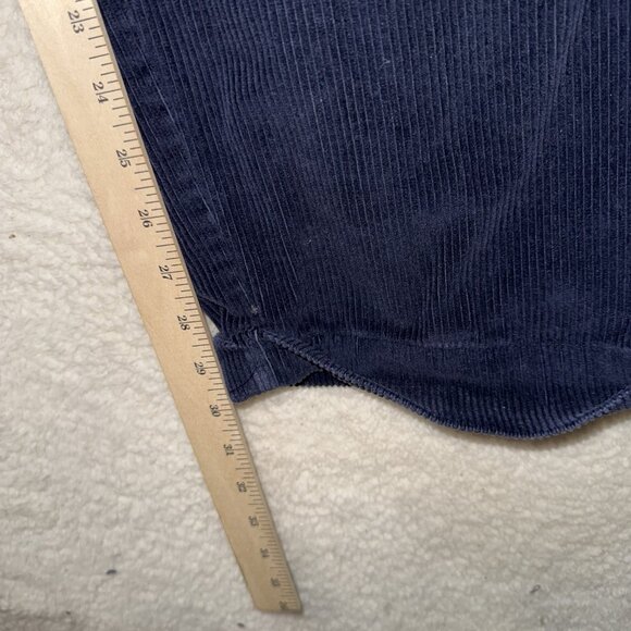 Tommy Hilfiger Corduroy Pants Mens 35x30 Dark Blue Vintage Y2K Pleated Cuffed - Picture 7 of 7